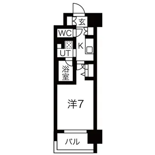 レジュールアッシュ上町台【4階】の間取り