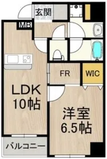 CITY SPIRE難波グレイス【10階】の間取り