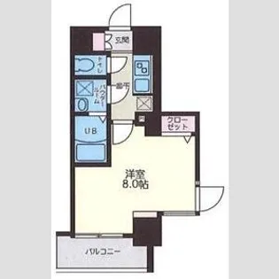 S-RESIDENCE西長堀【5階】の間取り