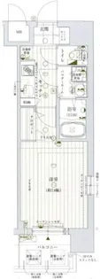 レジュールアッシュ心斎橋ヴィータ【8階】の間取り