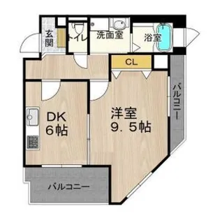 CITY SPIRE難波サウスタワー【6階】の間取り
