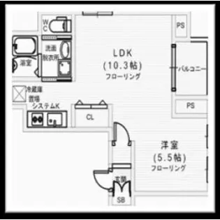 パラッツォ新町【5階】の間取り
