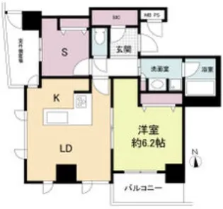 クロスレジデンス大阪新町【15階】の間取り