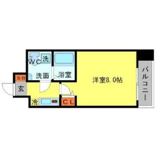 SERENiTE北浜【10階】の間取り