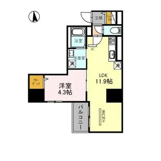 GRANPINO内淡路【6階】の間取り