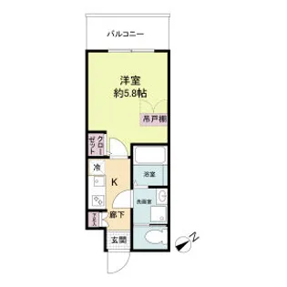 セレニテ難波ミラク参番館【5階】の間取り