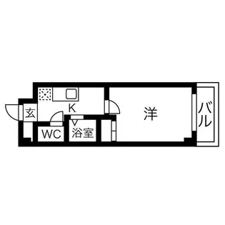 パークハウスナンバ【7階】の間取り