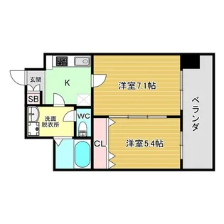 COCORO-EAST【2階】の間取り