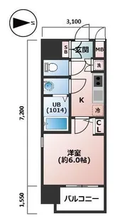 エスリード心斎橋EAST【14階】の間取り