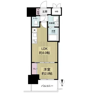 セレニテ本町東リアン【5階】の間取り