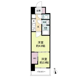 セレニテ難波グランデシュッド【7階】の間取り