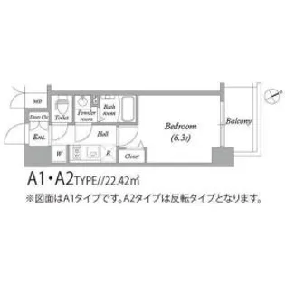 アドバンス大阪セレーノ【8階】の間取り