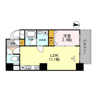 M COURT新町【13階】の間取り