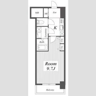 セイル淀屋橋【5階】の間取り