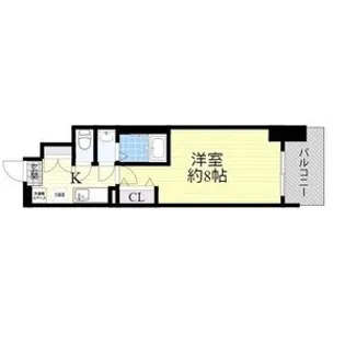ラグゼ難波南【12階】の間取り