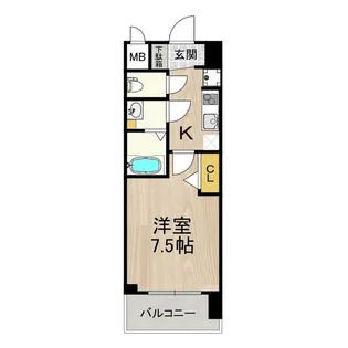 スプランディッド難波SOUTH【10階】の間取り