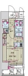 プレサンスタワー難波WEST【6階】の間取り