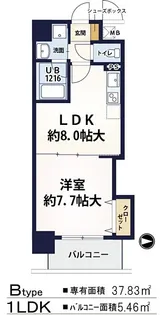 パレ阪栄橋【10階】の間取り