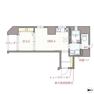 オリエンタル南堀江【11階】の間取り
