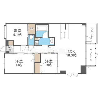 S-RESIDENCE谷町六丁目alo【15階】の間取り