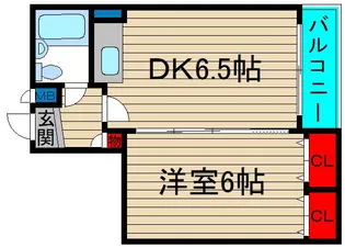 メゾンナカニシパートⅡ【4階】の間取り