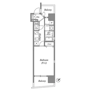 千種アヴァンギャルドプレイス【5階】の間取り