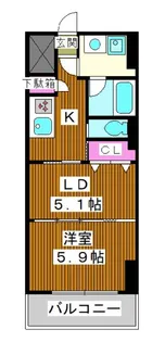 コスモ和光12【4階】の間取り