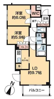アルコバレーノハスネワン【3階】の間取り