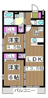 サニーハイツ【1階】の間取り