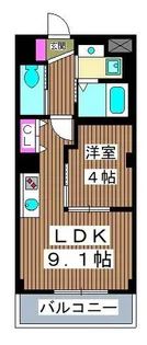 コンフォート若木【205号室】の間取り