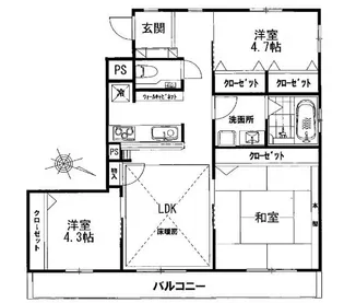 三高プリミナス【4階】の間取り