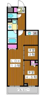 プライムガーデン若木【5階】の間取り