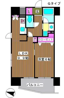 パークキューブ板橋本町【12階】の間取り