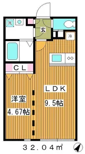 ZESTY小豆沢公園【2階】の間取り