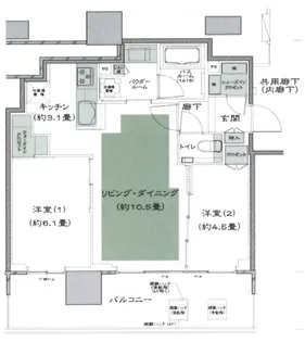 シティタワーズ板橋大山サウスタワー【507号室】の間取り