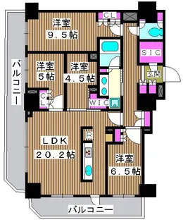 パークアクシス滝野川ラブリーズ【1502号室】の間取り