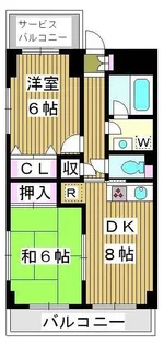 ボナール清水坂【4階】の間取り