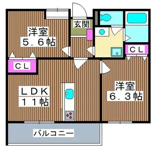 テリトリアル【302号室】の間取り