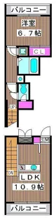蓮根マンション【5階】の間取り