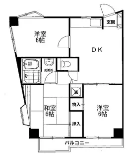 三高サンハイツ【3階】の間取り