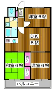 ファイルドハイツ相生【3階】の間取り