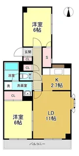 エステート野口【502号室】の間取り