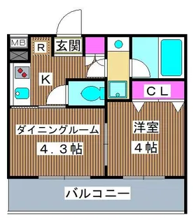 ラティエラ滝野川【101号室】の間取り