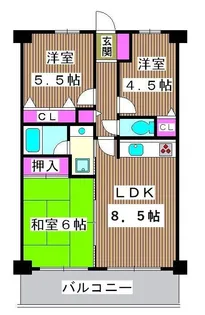 カーサアリヴィオ【5階】の間取り