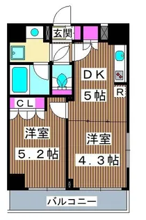 ルーブル中板橋伍番館【2階】の間取り