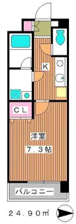 ルミエール西が丘【6階】の間取り