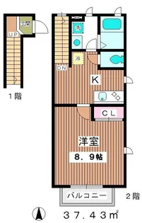 ウィスタリア【2階】の間取り
