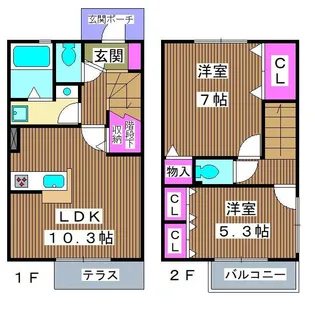 ユアメゾンリ【1階】の間取り