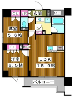 メゾンクロロ【2階】の間取り
