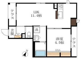 サンヒルズ【1階】の間取り
